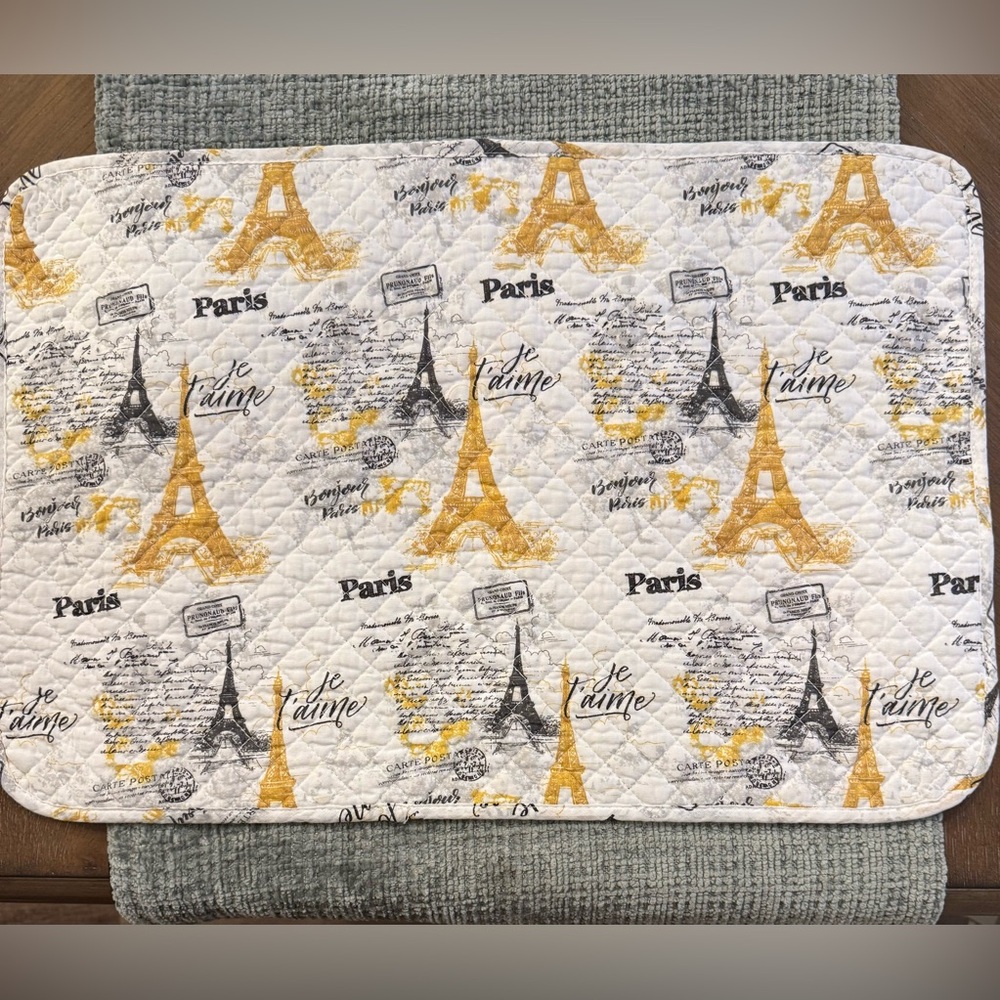 Sunshine Nicole Placemat Set of 6 - Eiffel Tower